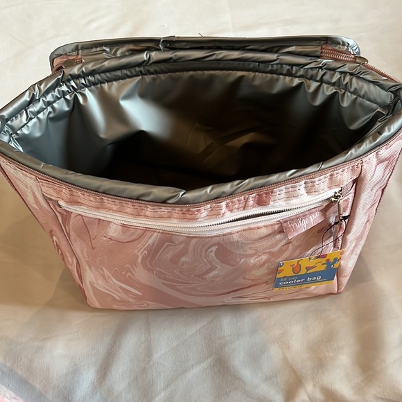 Fridge Pak 12 can cooler bag, pink/white swirl, NWT - Picture 5 of 5